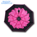 Kompakte schwarze Vinyl Beschichtung UPF&gt; 50 Anti-UV-Reise Mini Sun Regen Regenschirm für Frauen Damen Mädchen